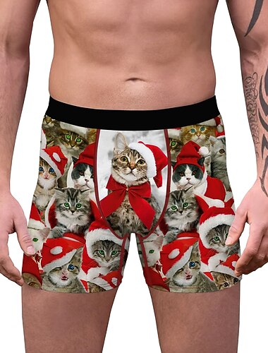  kerstcadeau Boxer shorts Ondergoed Voor heren Kerstmis Volwassenen Kerstmis Carnaval Maskerade kerstavond Kerstmis Feest