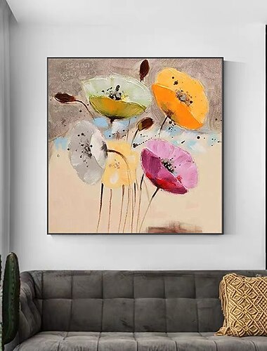  Mintura pinturas al óleo de flores hechas a mano sobre lienzo decoración de arte de la pared imagen abstracta moderna para la decoración del hogar pintura sin marco enrollada sin estirar