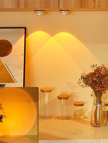  led φώτα ντουλαπιού φωτιστικό ηλιοβασιλέματος aaa με μπαταρία αφής στικ στον τοίχο για ντουλάπα κρεβατοκάμαρας κουζίνας φωτιστικό νύχτας ουράνιο τόξο διακόσμηση φωτιστικό