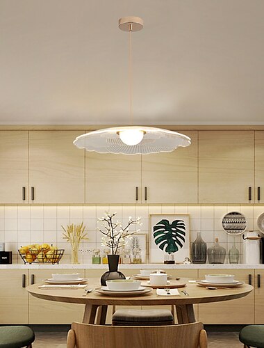  LED-Pendelleuchte Lotusblatt Kunststoff-Finish 62 cm 3 Farben Kabel verstellbar Mini-Inselleuchten modern zeitgenössischer Stil Küche Esszimmer Hausbar Licht 110-120 V 220-240 V Leuchtmittel enthalten