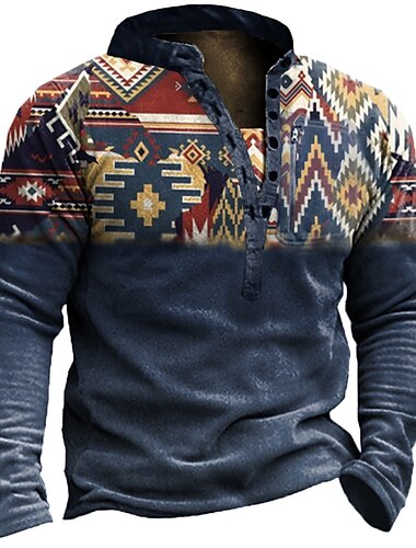  Herren Farbblock Grafik-Drucke Sweatshirt Pullover Zur Seite fahren Langarm Sweatshirt Stehkragen Strassenmode Designer Basic 3D-Druck Täglich Sport Festtage Zip Bedruckt Frühling & Herbst