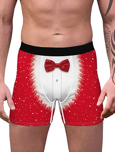  regalo de Navidad Boxers Cortos Ropa Interior Hombre Navidad Carnaval Mascarada Nochebuena Navidad Adultos Fiesta Navidad