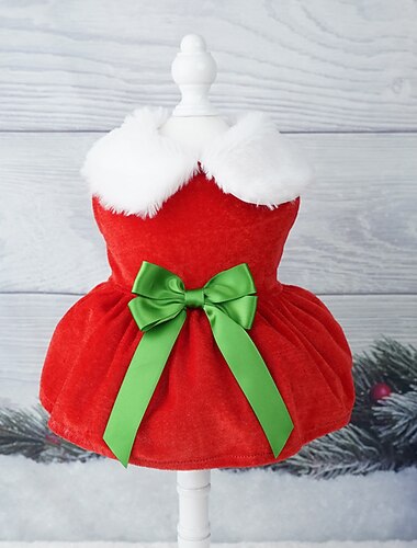  Honden Katten Jurken Kerstcadeaus voor huisdieren Modieus Aanbiddelijk Zoete stijl Winter Zacht Wasbaar Comfortabel Feest Kerstmis Buiten Casual / Dagelijks Wandelen Bichon Frise pomeranian kleine