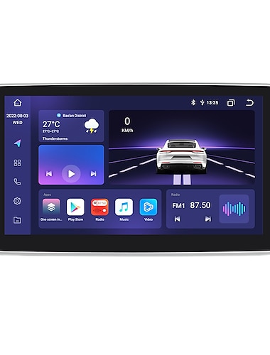  Fabriksudsalg JT-7003 10 inch 1 Din Android 10.0 Indbygget DVD afspiller Bil MP5-afspiller Bil Gps Navigator Touch-skærm GPS Wifi til Universel General Motors / Radio / 4G (WCDMA)