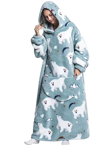  Adulto Personajes Manta extragrande con capucha Manta usable con bolsillo Oso Dinosaurio Perro Pijamas de una pieza Pijamas Kigurumi por Hombre y mujer Carnaval Mascarada Dibujos animados