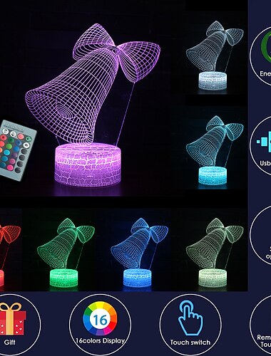  3D クリスマスナイトライト ジングルベル ライト クリスマスギフト 電池式 (別売り) 寝室用ベッドサイドランプ デスクランプ 暖炉 テーブルオーナメント ホームクリスマスデコレーションと子供へのギフト