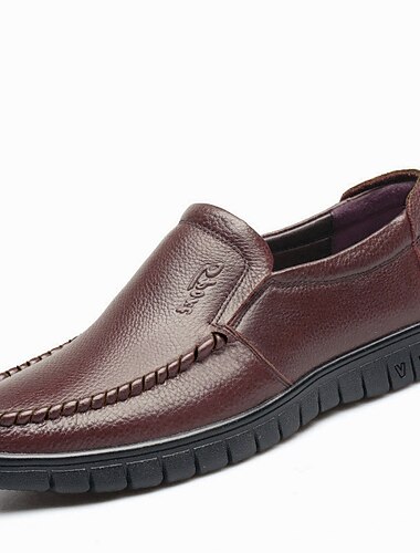  menns loafers i sort skinn - komfortable slip-on fritidssko med sklisikker såle
