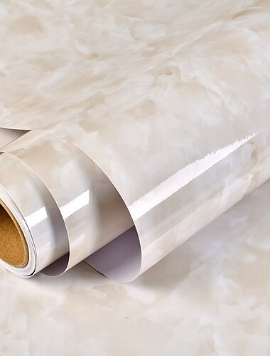  abstrakte marmortapete wandbild weißer marmor wandverkleidung aufkleber abziehen und aufkleben entfernbares pvc/vinyl material selbstklebende wanddekoration 300x60cm/118.1x23.62in für wohnzimmer,