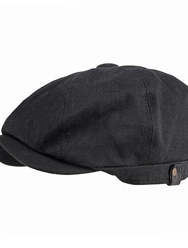  Per uomo Berretto cappello Beretti newsboy Nero Marrone Cotone Fibbia regolabile Semplice La moda degli anni '20 Vacanze Strada Da giorno Fine settimana Colore puro Portatile Comfort Di tendenza