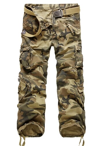 Herren Cargohose Cargohosen Cargohose Taktische Hose Hose Hosen Camo-Hosen Bein Kordelzug Multi Pocket Tarnfarben Outdoor Arbeit Strassenmode Taktisch Prärietarnung Naturmenschen
