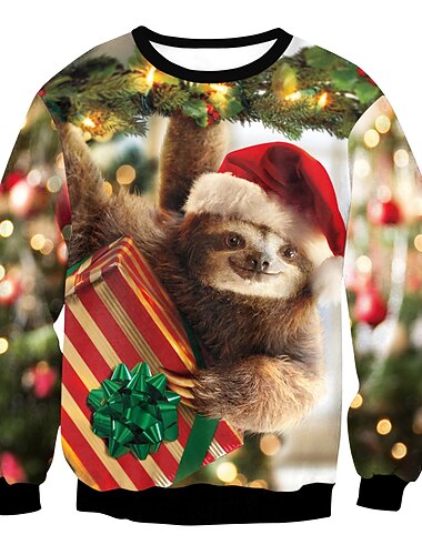  Jul Hund Genser Pullover Morsom julegenser Animé 3D-utskrift 3D Graphic Til Par Herre Dame Voksne Jul Karneval Maskerade 3D-utskrift