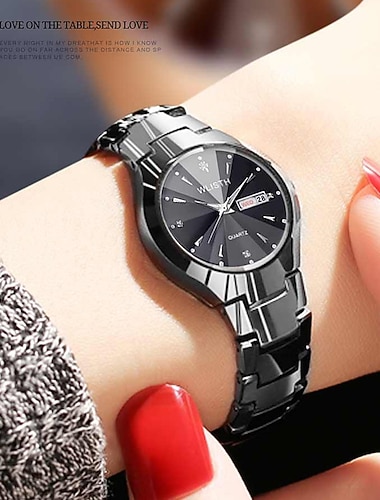  ساعة كواتز نسائية هدية عيد الأم للنساء، ساعة أنالوج - رقمية، ساعة عصرية فاخرة، مقاومة للماء، ساعة بقطر صغير، تقويم مضيء