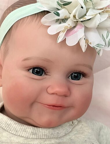  20-Zoll-Reborn-Baby-Puppe, Ganzkörper-Silikon, wasserdicht, Reborn-Maddie-Puppe, handdetaillierte Bemalung mit sichtbaren Adern, lebensechter 3D-Hautton