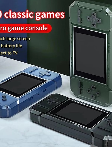  rétro portable mini console de jeu portable 8 bits 3,0 pouces couleur lcd lecteur de jeu intégré 800 jeux