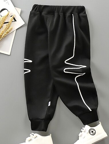  kinderkleidung Jungen Jogginghose Hose Feste Farbe Hose Schulanfang Baumwolle Sport Täglich Schwarz Marineblau Dunkelgray