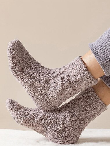  Fleecesocken Push für Damen Herren, warme, weiche, flauschige Socken, dicke, gemütliche Socken, Winter-Weihnachtssocken für Damen