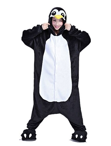  Erwachsene Zeichen Nachtwäsche Onesie-Kostüm Faschingskostüme Pinguin Pyjamas-Einteiler Kigurumi-Pyjamas Lustiges Kostüm Für Herren und Damen Karneval Karikatur