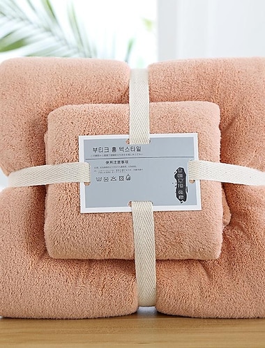  dik, zacht&amp; absorberende badhanddoekenset voor badkamer, pluche microfiber sneldrogende badhanddoek, 1pc badhanddoek&amp; 1pc handdoek, multifunctionele handdoeken voor bad, sportschool en spa