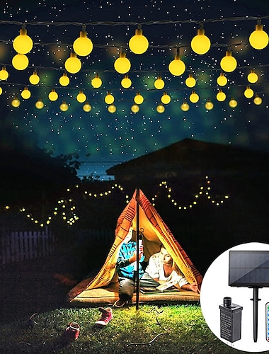  outdoor globe lichtslingers op zonne-energie / plug-in afstandsbediening 10m 20m 30m 40m 50m feest vakantie lichtslingers creatieve lichtslingers vakantie 1set