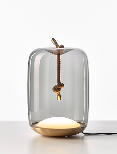  nattbordslamper bordlampe, 3000k 18cm moderne minimalistisk kunst glass bordlampe arbeidsrom nattbord kreativ bordlampe justerbar klassisk edel soveromslampe 110-240v