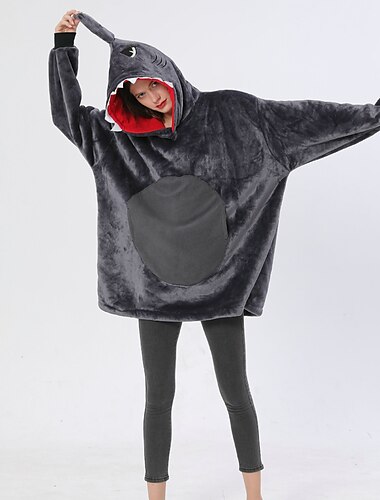  Erwachsene Tier Übergroße Hoodie-Decke Tragbare Decke mit Tasche Bär Schall Pyjamas-Einteiler Kigurumi-Pyjamas Für Herren und Damen Weihnachten Karneval Maskerade Karikatur