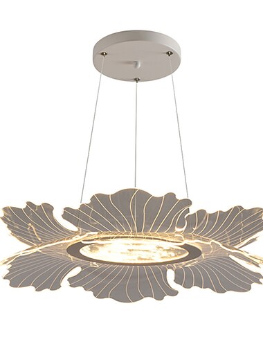  led függőlámpák 42/52 cm 3000-6000 1 fényű lótuszlevél akril csillár lámpa modern modern stílusú konyha étkező otthon bárlámpa 110-120v 220-240v