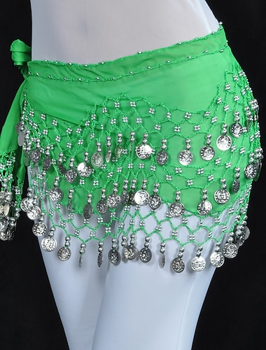  Buikdans Buikdans Heup Sjaal Munten Kralen Pailletten Dames Opleiding Chiffon