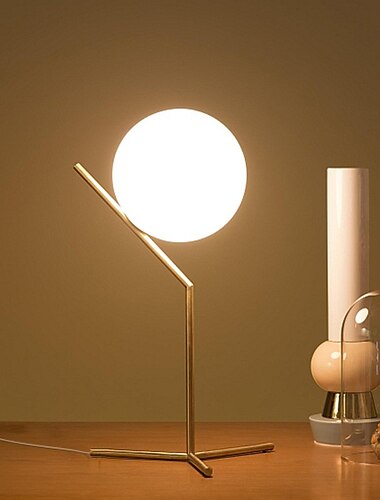  Lampe de table boule design lampe de lecture lampes d'ambiance moderne contemporain alimenté en courant continu pour les magasins cafés bureau laiton 110240v