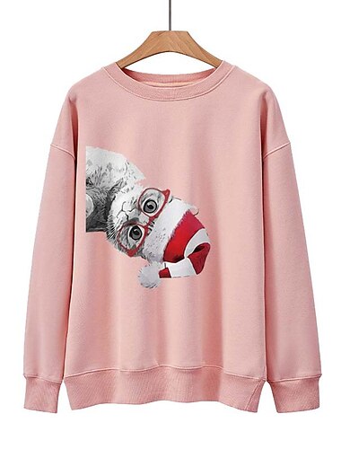  عيد الميلاد المجيد قطة سترة عيد الميلاد هوديي Pullover للبالغين نسائي عيد الميلاد الكوسبلاي عيد الميلاد كريسماس عيد الميلاد مهرجان حفلة تنكرية زي كرنفال سهل