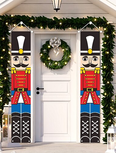  dwuwiersz bożonarodzeniowy dziadek do orzechów rycerski kurtyna drzwiowa materiały świąteczne żołnierz król dekoracja dwuwiersz bożonarodzeniowy dwuwierszowy!