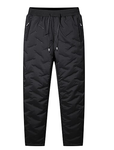 Męskie Szerpa Uprawiający jogging Spodnie zimowe Spodnie Spodnie codzienne Kieszeń Ściągana na sznurek Elastyczny pas Równina Wodoodporny Ciepłe Codzienny Streetwear Moda Szykowne i nowoczesne Czarny