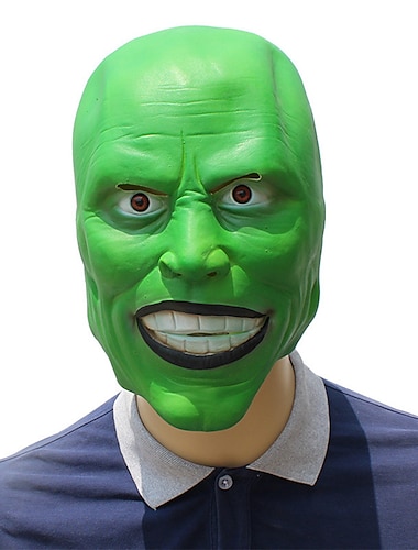  jekyll disfrazado jim carrey máscara halloween látex cosplay navidad jekyll actuación baile fiesta máscara