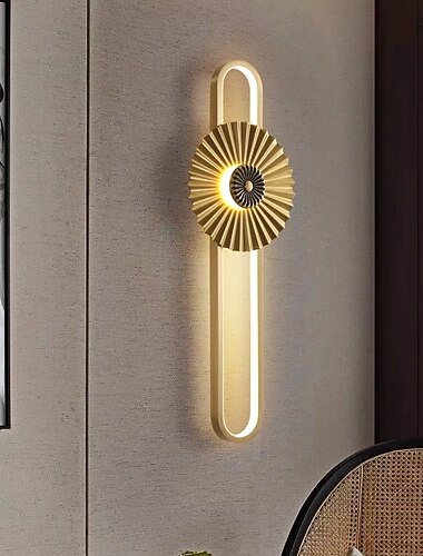  תאורת קיר מודרנית פנימית חדר שינה חדר אוכל מנורה קיר נחושת 220-240v 20 w