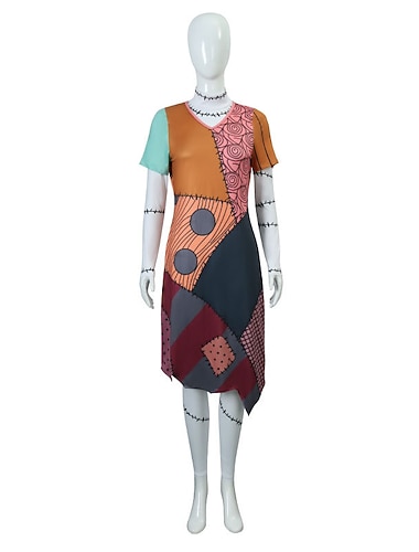  Sally Cosplay kostuum Dames Kerstmis Cosplay Kostuum Volwassenen Kerstmis Carnaval Maskerade kerstavond Kerstmis Feest Kleding