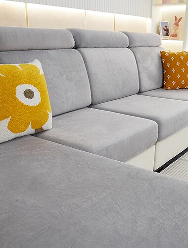  stretch sofa sete putetrekk slipcover, magisk sofatrekk sofa lenestol loveseat 4 eller 3 seter grå svart rød myk slitesterk vaskbar