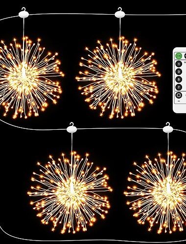  vuurwerk lichtslingers 480 leds kerst licht outdoor waterdichte usb aangedreven afstandsbediening tuin vakantie bruiloft kerstfeest woondecoratie