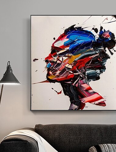  Handmade Oil Painting Canvas Wall Art Decoration Abstract Figure Thick Oil Knife Painting for Home Decor Rolled Frameless Unstretched Painting