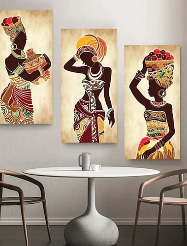 1 panneau personnes imprime femmes africaines mur art moderne image décor à la maison tenture murale cadeau roulé toile sans cadre non étiré