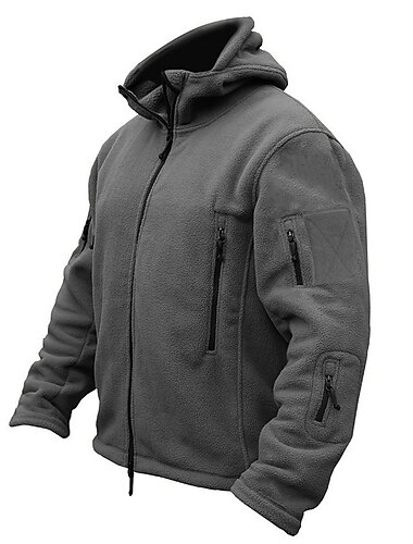  férfi meleg katonai taktikai kabát sport polár kapucnis dzseki téli kaland kabát kabátok kültéri szélálló több zsebes könnyű, teljes cipzáras kabát trench kabát felső kemping vadászat horgászat