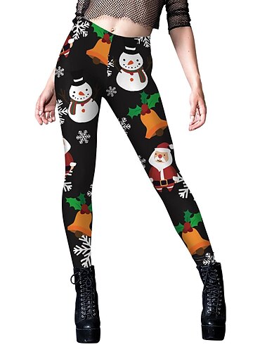  Kerstman Mrs.Claus Leggings Dames Kerstmis Dagelijks Dragen Volwassenen Kerstmis kerstavond Kerstmis Feest Broeken