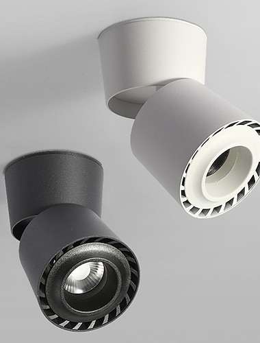  led 12w dimmbar deckenstrahler kunstbeleuchtung strahler innenwandleuchte deckenleuchte 960lm schwarz weiß