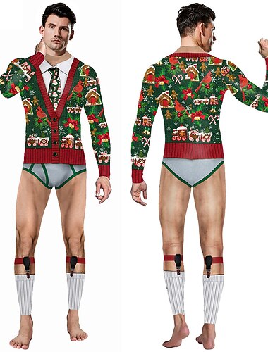  Kerstman Mrs.Claus Romper Dames Kerstmis Cosplay Kostuum Volwassenen Kerstmis kerstavond Kerstmis Feest Onesie