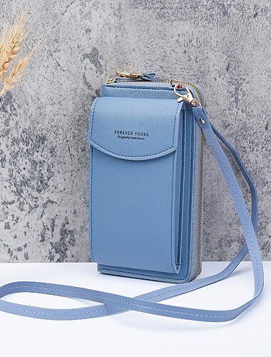  Bolsas crossbody femininas de couro pu bolsa de grande capacidade com zíper carteira carteira de telefone bolsa de ombro