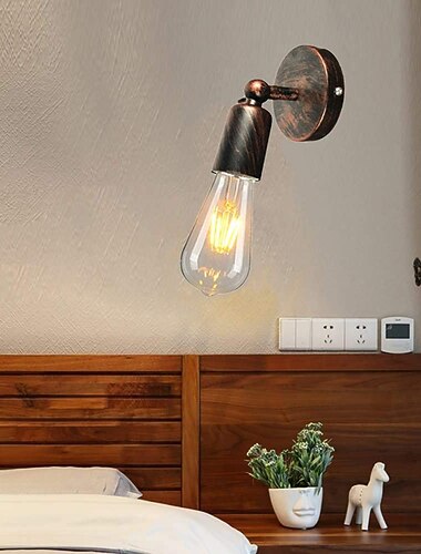  kreative vintage vegglamper vegglitter butikker / kafeer jern vegglampe 220-240v 40 w