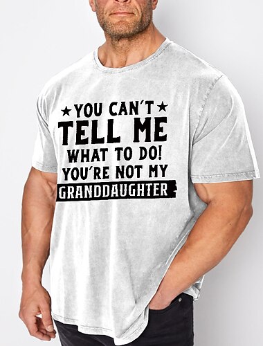  Hombre Talla Grande Camiseta Grande y alto Graphic Cuello Barco Estampado Manga Corta Primavera verano Moda Ropa de calle Básico Cómodo Casual Deportes Tops