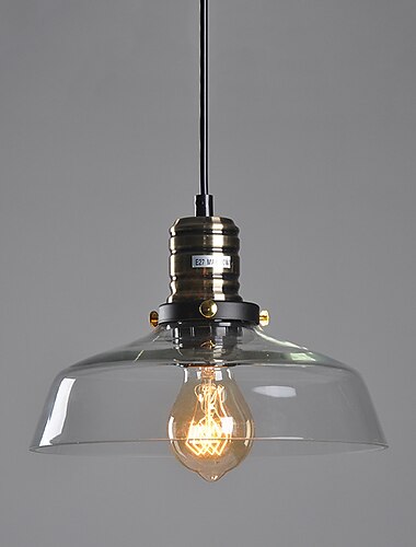  pandantiv cu LED cu abajur din sticlă, cablu e27 de 5 cm reglabil un singur design insula pandantiv lumina din sticlă galvanizată stil nordic modern 220-240v (bec nu este inclus,