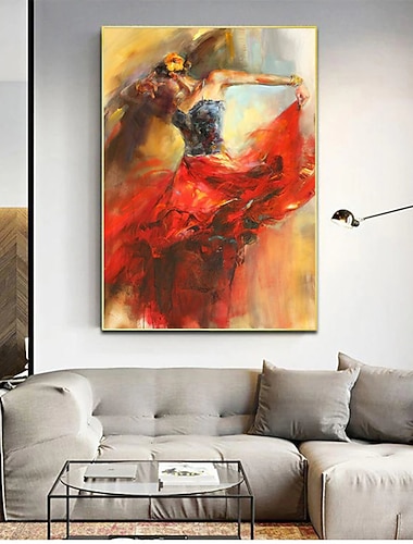  100% handgeschilderde abstracte dansen ballerina meisje home decor beste cadeau olieverfschilderij scandinavische wall art foto voor woonkamer cuadros