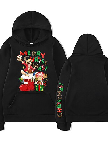  One Piece Monkey D.Rufy Felpa con cappuccio Cartone animato Manga Manga Tasca frontale Grafica Per Da coppia Per uomo Per donna Per adulto Stampa a caldo