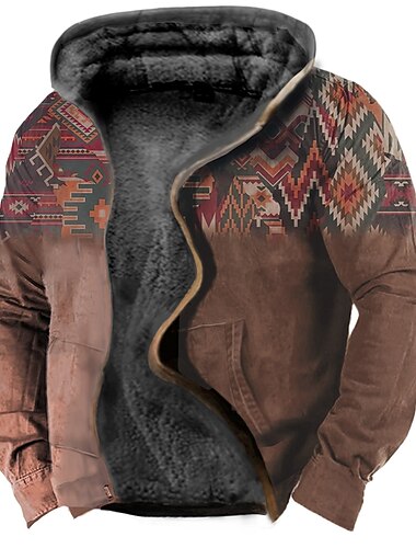  Herren Stammes Grafik-Drucke Hoodie Sweatshirt Kapuze Hoodies Pullover Kapuzenshirt mit durchgehendem Reißverschluss Langarm Sweatshirt mit Kapuze Mit Kapuze Designer 3D-Druck Casual Täglich Sport