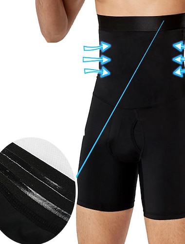  Hombre Fajas Entrenador de cintura Escultor de cuerpo Color puro Sencillo Hogar Diario Nailon Adelgazante Cintura elástica Invierno Otoño Negro Blanco